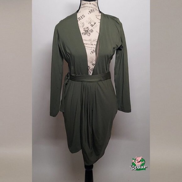 cuty fashion Dresses & Skirts - Cuty Fashion Ladies Slim Fit Olive Green Dress
